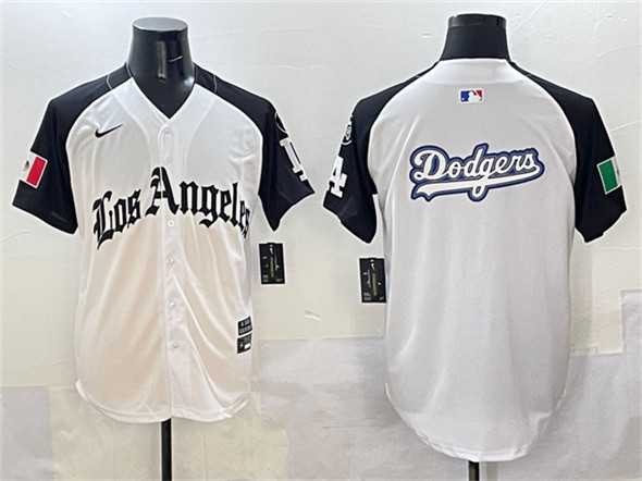Men's Los Angeles Dodgers Team Big Logo White Black Mexico 2025 LA Gothic Style With Fernando Patch Vapor Premier Limited Stitched Jersey,We sell and wholesale Men's Los Angeles Dodgers Team Big Logo White Black Mexico 2025 LA Gothic Style With Fernando Patch Vapor Premier Limited Stitched Jersey on line form chian!